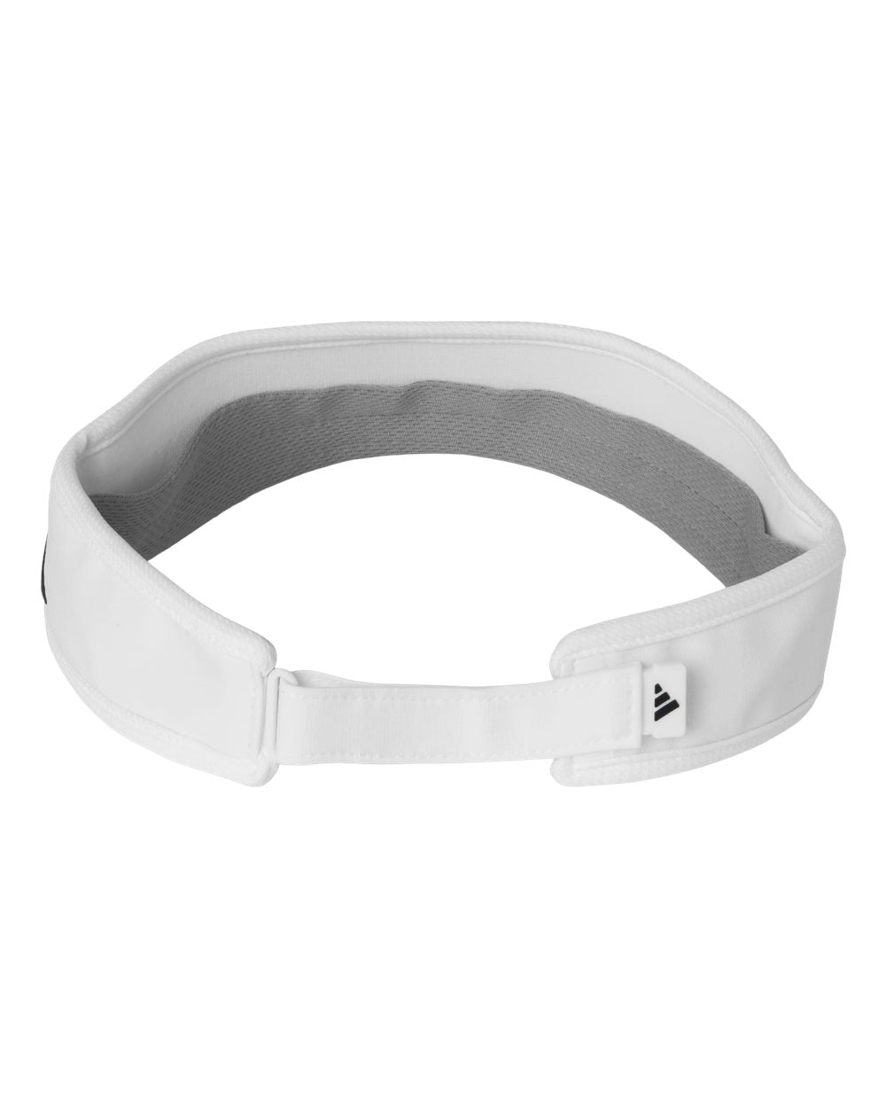 adidas Superlite 3 visor in white with black trim, back view