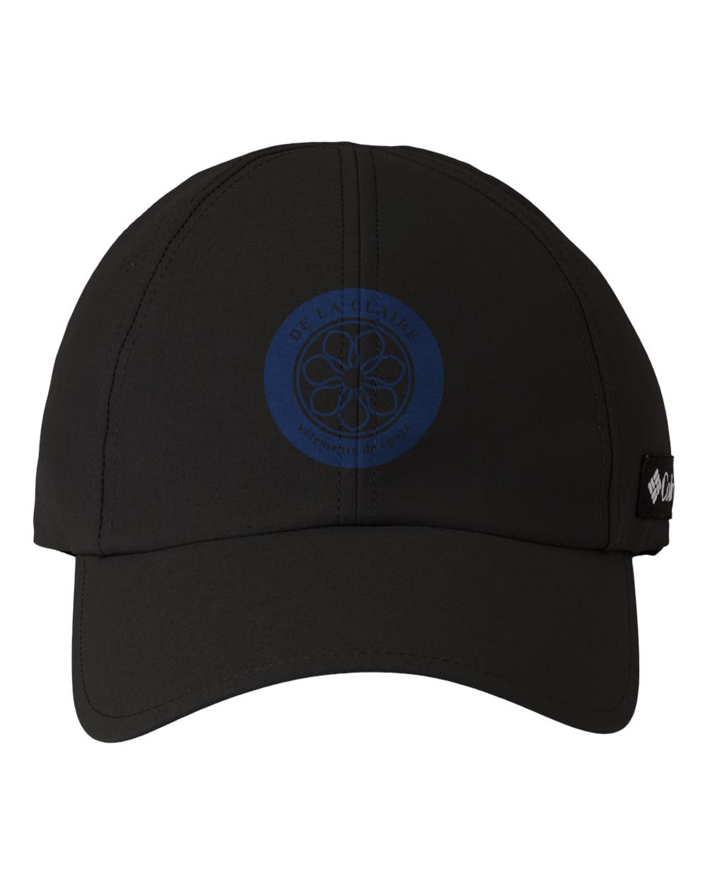 Badge Cap — Columbia, Black, printed badge in Navy