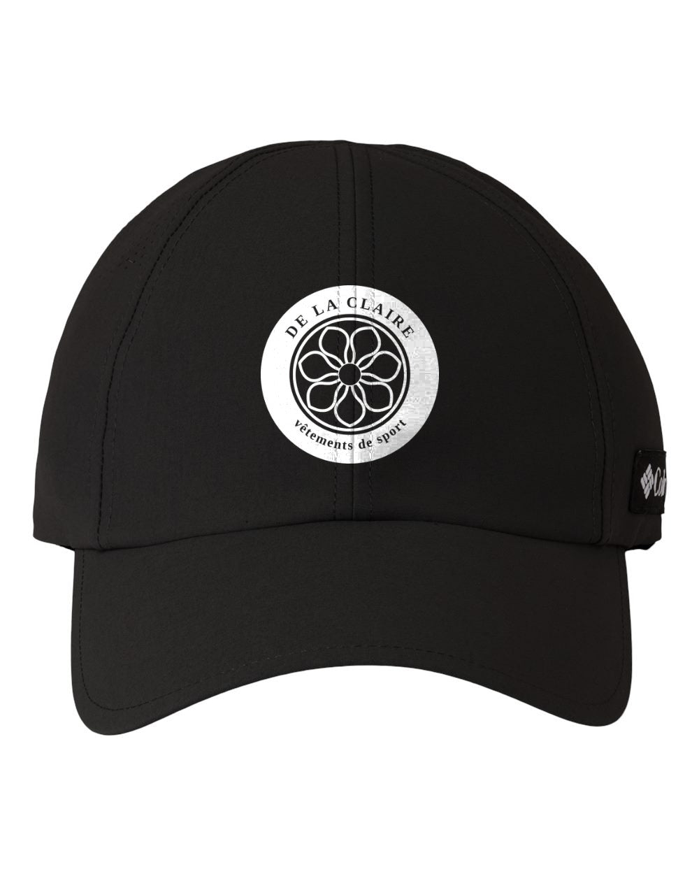 Badge Cap — Columbia, Black, printed badge in White