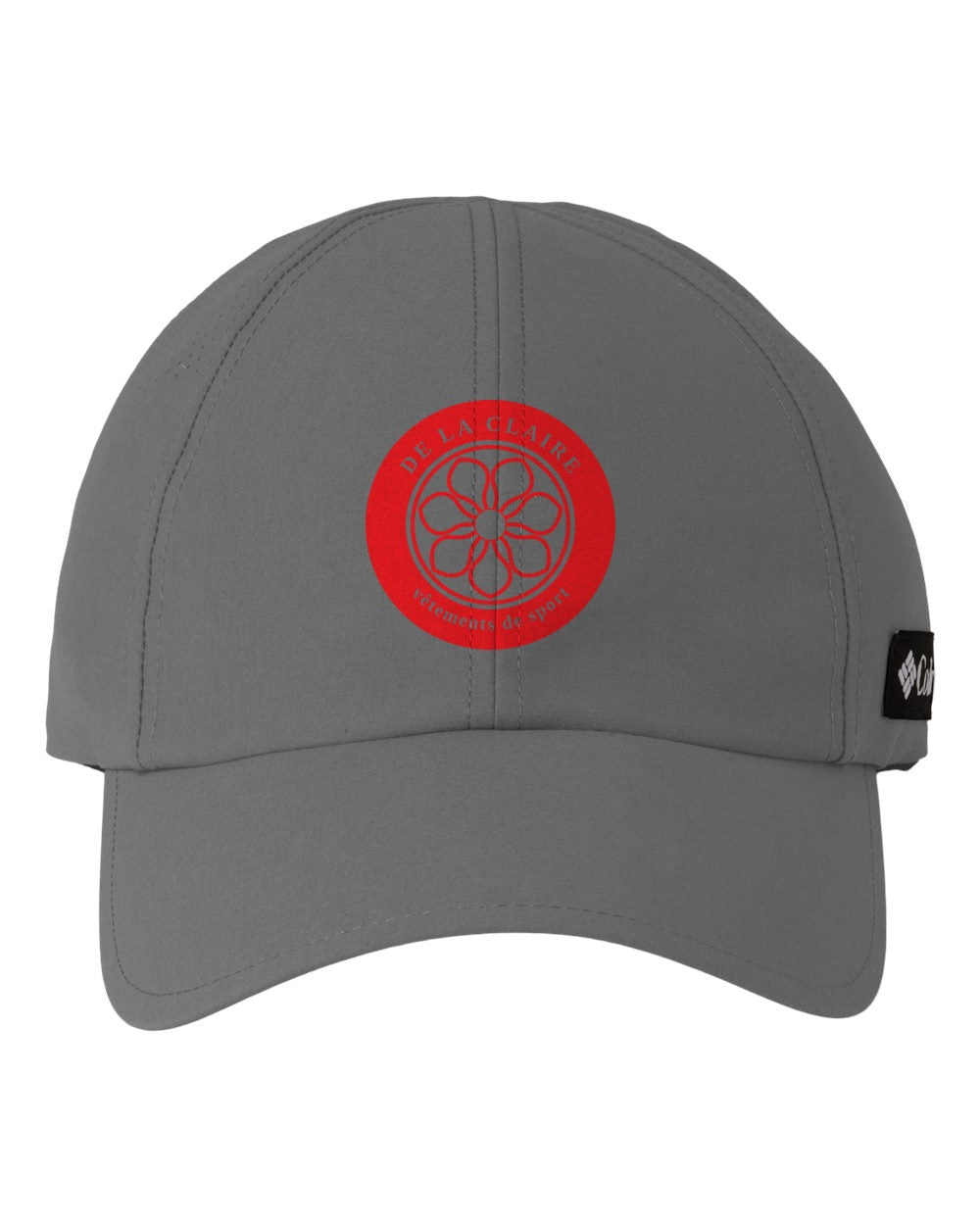 Badge Cap — Columbia, City Grey, printed badge in Red