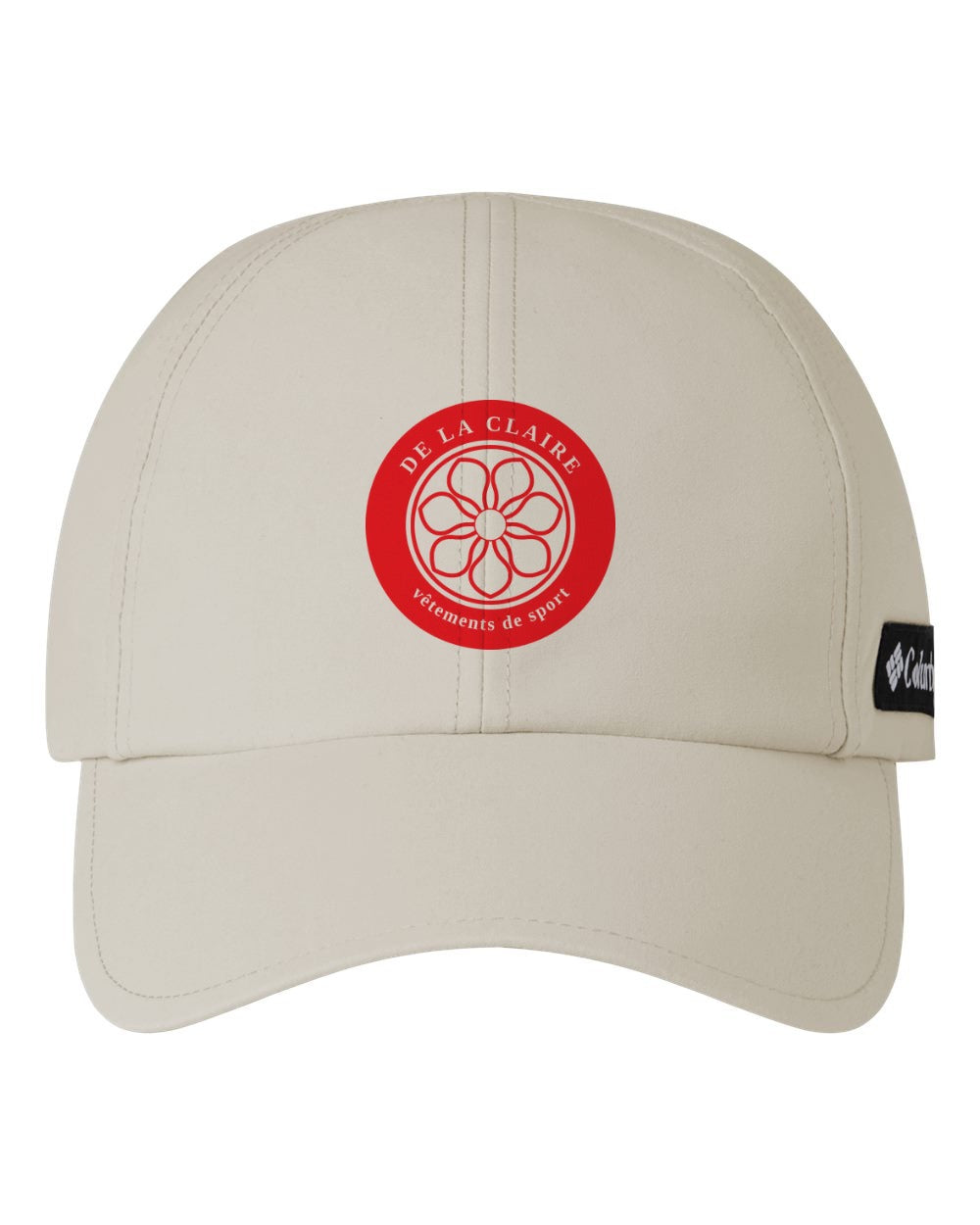Badge Cap — Columbia, Fossil, printed badge in Red