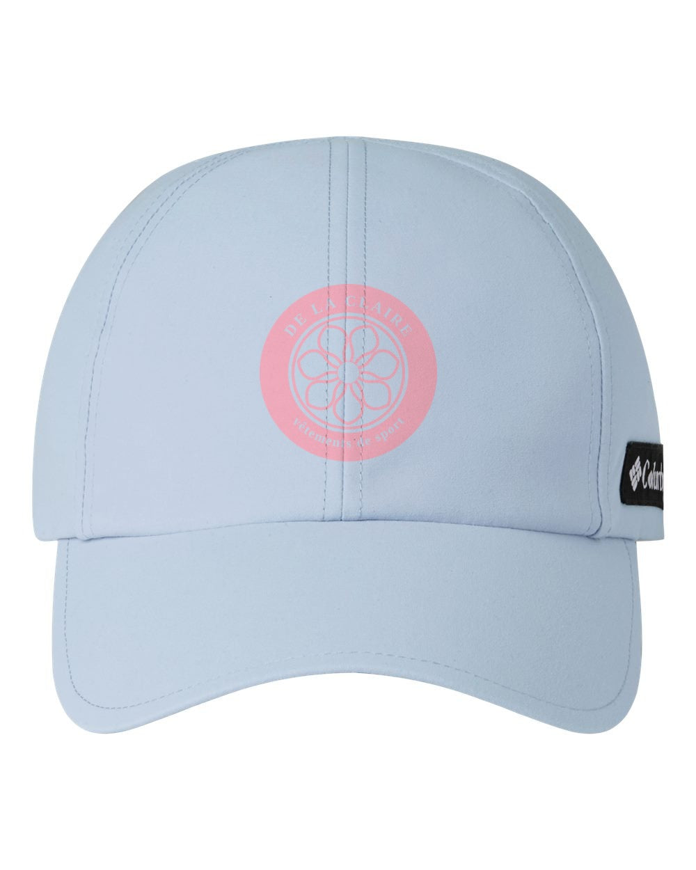 Badge Cap — Columbia, Whisper, printed badge in Pink
