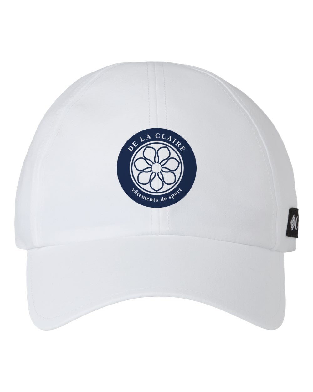 Badge Cap — Columbia, White, printed badge in Navy