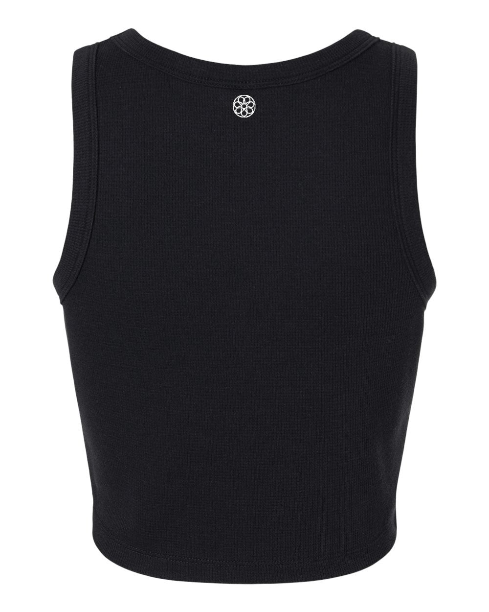 Thermal Crop Tank in Black, back