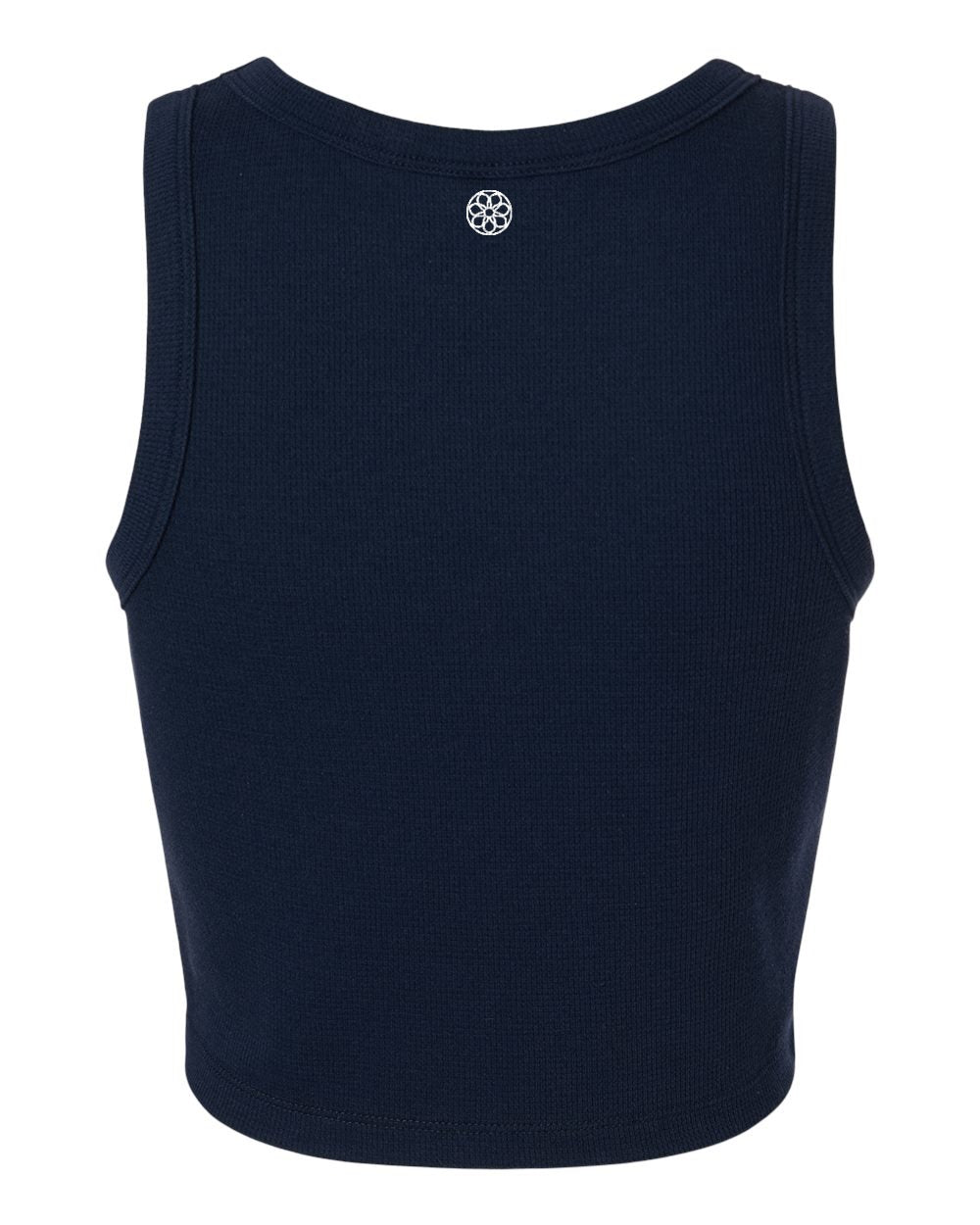 Thermal Crop Tank in Midnight Navy, back