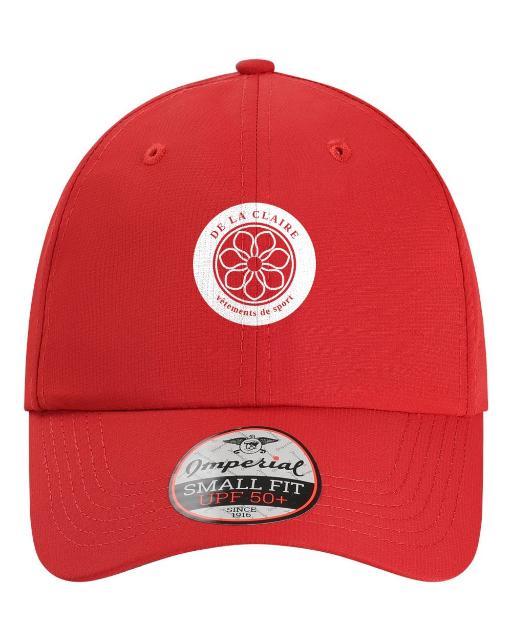 Badge Cap — Imperial, Red, printed badge in White