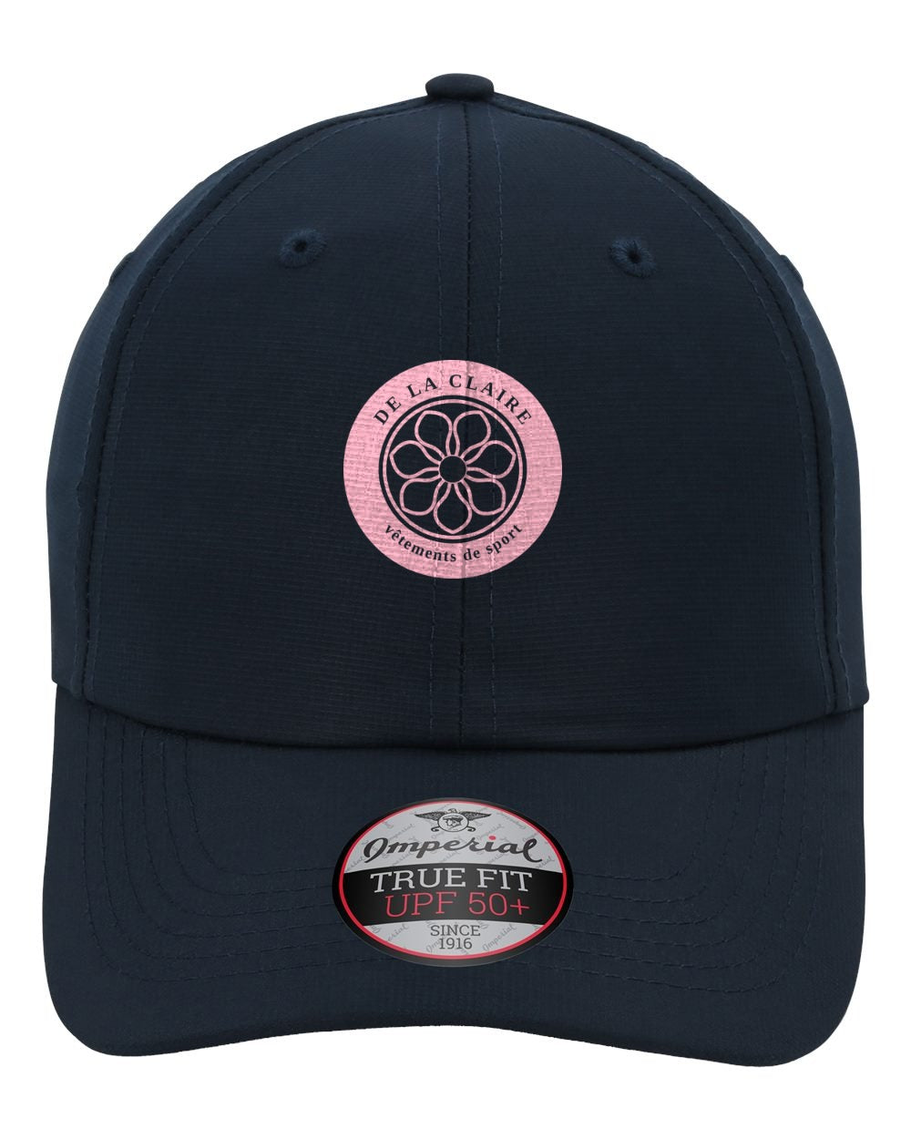 Badge Cap — Imperial, Navy, printed badge in Pink
