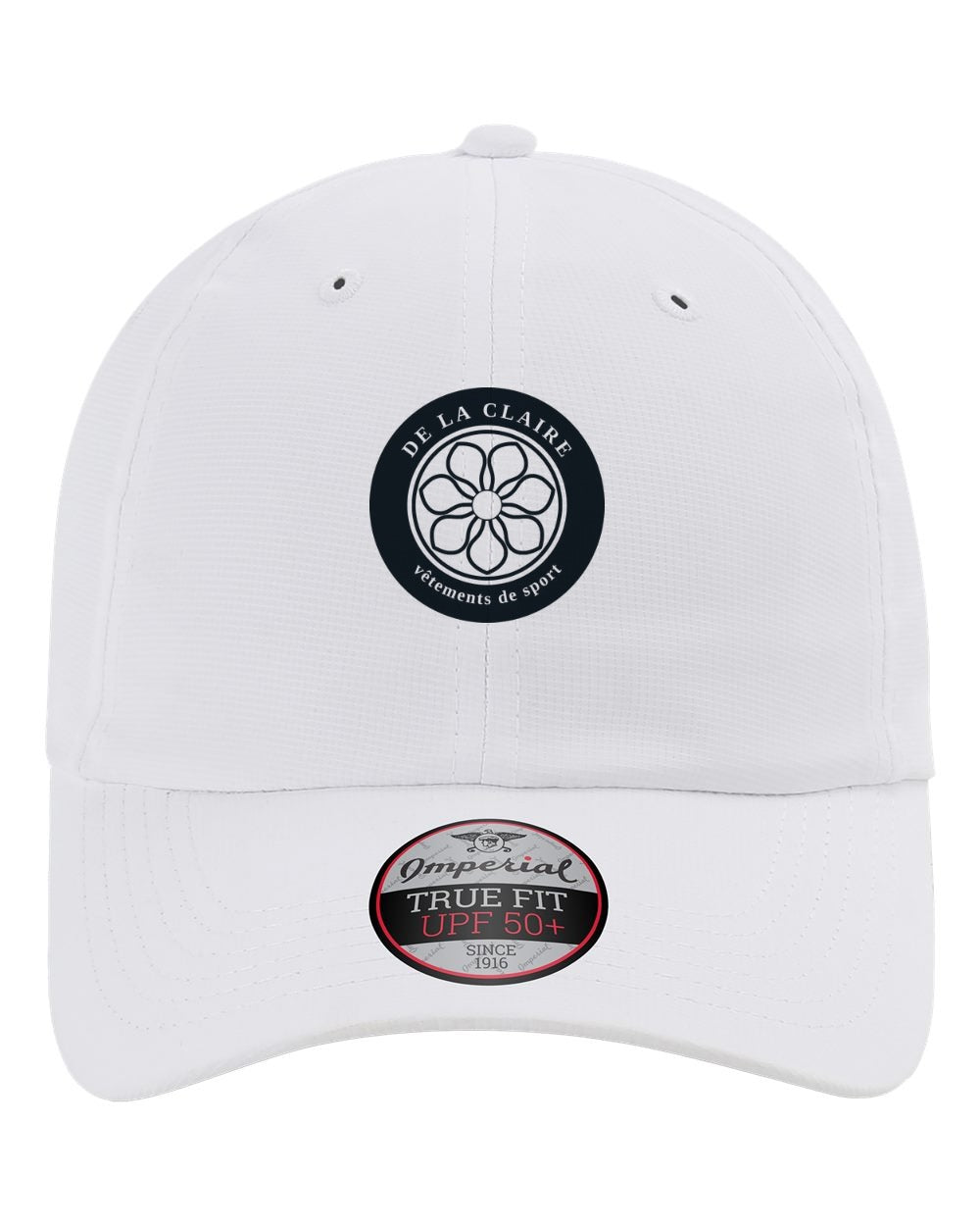 Badge Cap — Imperial, White, printed badge in Black