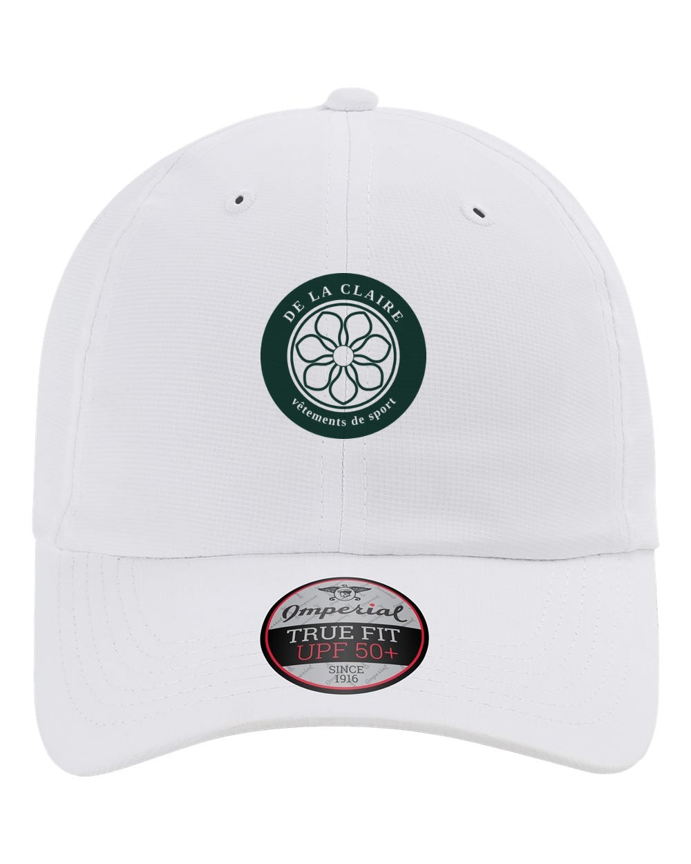 Badge Cap — Imperial, White, printed badge in Green