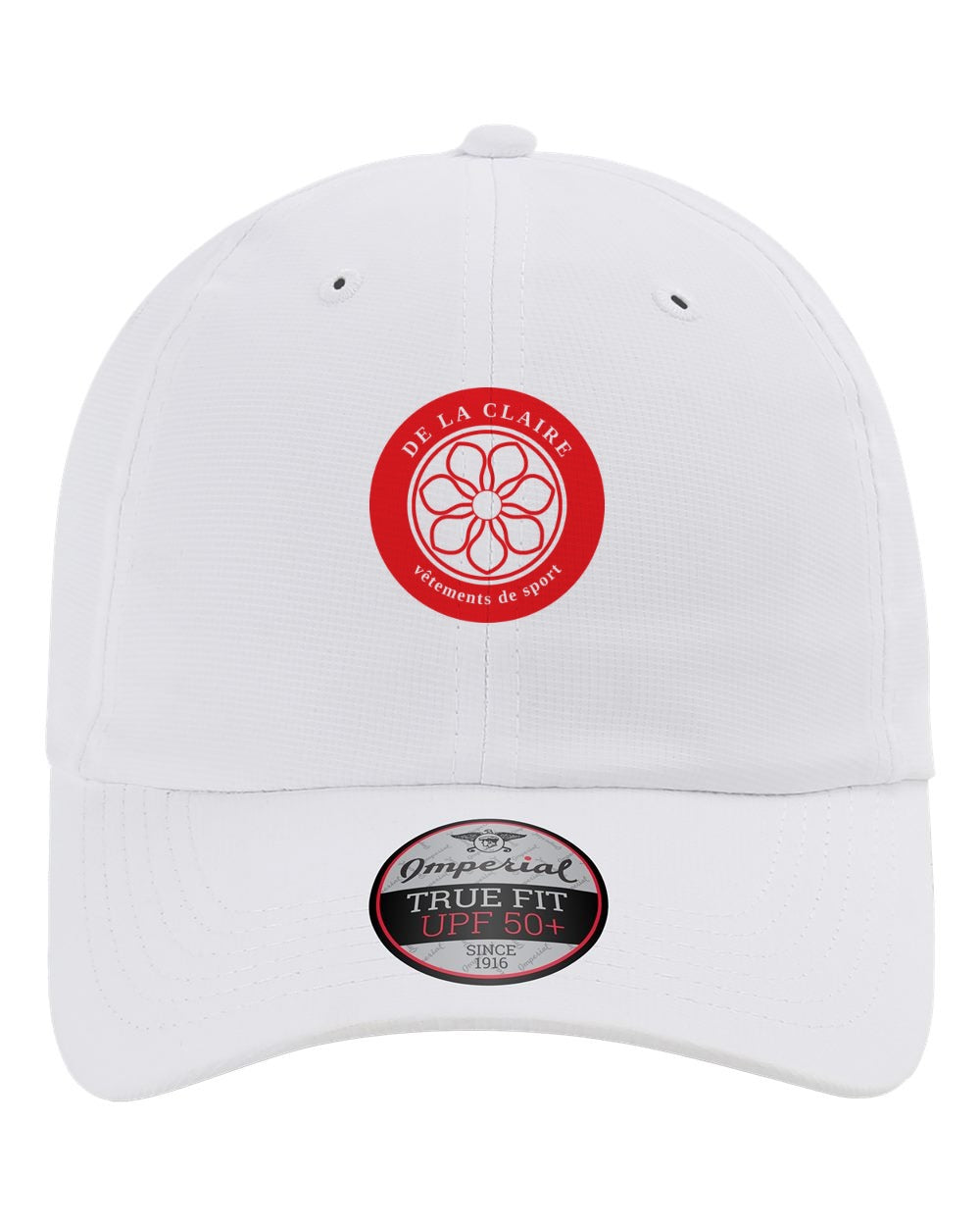Badge Cap — Imperial, White, printed badge in Red