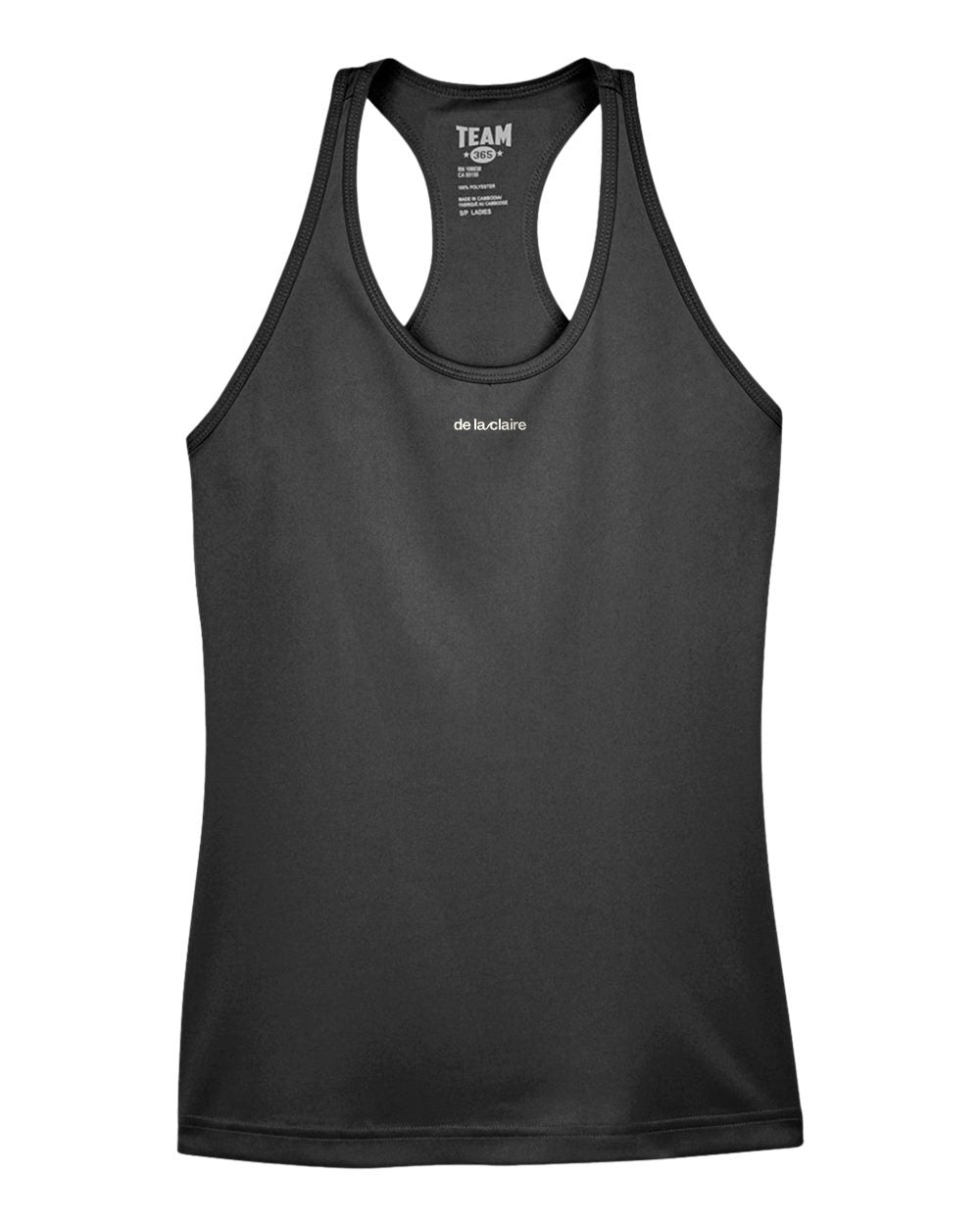 Performance Racerback Tank in Black, front